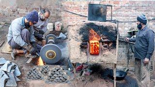 Process of Making Splitting Axe from Old Railroad Track Steel