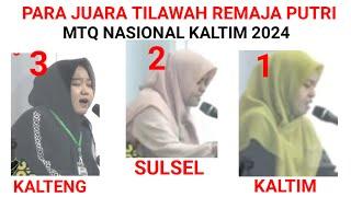 PARA JUARA TILAWAH REMAJA PUTRI MTQ NASIONAL KALTIM 2024 (Reactio Video Juara   3, 2 &1)