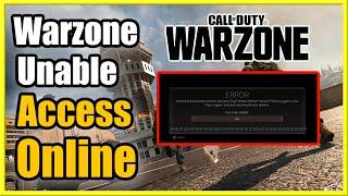 How to Fix Unable to Access Online Services Warzone Connection Failed (Call of Duty Tips)