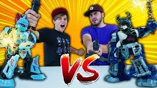 OLHA A TRETA!!! BATALHA DE YOUTUBERS COM ROBÔS !!  GATO GALACTICO VS AREA SECRETA 