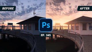 Dreamy Sunset COLOR GRADING with Photoshop | QE #345