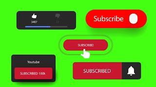 Top 5  Green Screen Animated Subscribe Button | No Copyright