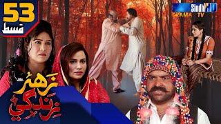 Zahar Zindagi - Ep 53 | Sindh TV Soap Serial | SindhTVHD Drama