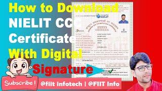 How to Download NIELIT CCC Certificate | Verify Digital Signature in Certificate | #FIITInfo