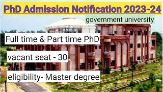 PhD admission Notification 2022-23/public state University/KMCLU/UP #phdadmission #phd