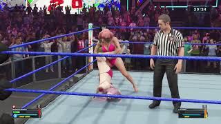 WWE 2K23 Mitsuri VS Yae Miko Bikini Leg Submission Ironwoman (PTos, Stfs, Glam Slam Stretchs)