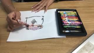 Share how to color a picture of a rice jar