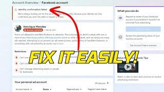 Fix Facebook Identity Confirmation Failed Account | Super Easy Way (New Method)