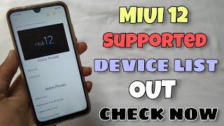 MIUI 12 - Supported Devices List Out | Good New Miui Xiaomi Users