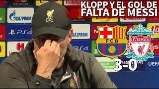 BARCELONA 3- LIVERPOOL 0 | La imperdible reacción de Klopp al gol de falta de Messi | Diario AS