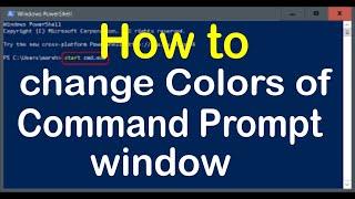 How to change text and background colors of command prompt window