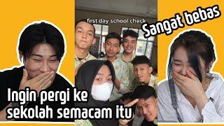 Korean React to Indonesian school TIKTOK | A school with a free atmosphere, I'm so envious!