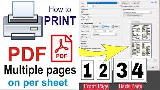 How to Print Multiple Page One Sheet with Both Side । how to print pdf both sides of paper#nuritech