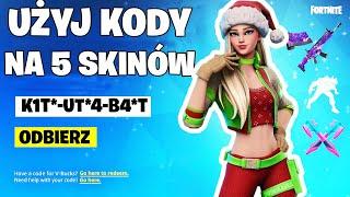 KODY NA 5 SKINÓW DLA KAŻDEGO! I *7 DARMOWYCH SKINÓW* w Fortnite