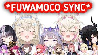 Hololive Member Reaction to Fuwamoco Sync [Fuwamoco]