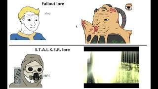 fallout lore vs stalker lore except its climbing up the walls