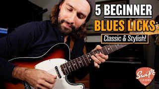 5 Classic Blues Licks for Beginners - Major Soloing Guitar Lesson