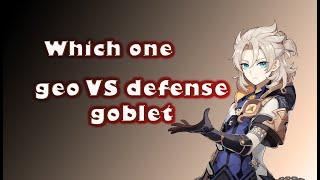 C0 Albedo Geo vs Defense Goblet | Genshin Impact - artifacts comparison and damage test