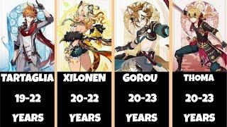 All Characters Age From Youngest to Oldest - 5.2【Genshin Impact】