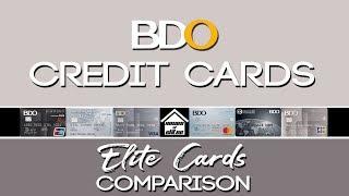 Credit Card Philippines l BDO Elite Credit Cards Comparison