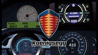 [FH5] All Koenigsegg Cars Acceleration Battle 0-500 km/h