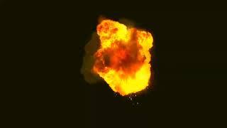 Ground explosion effects black screen | bomb explosion