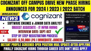 Cognizant New Phase Urgent Hiring Announced | OFF Campus Drive 2024, 2023, 2022 Batch | Freshers Job