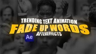 Fade up by words text animation in Aftereffects - Malayalam tutorial!