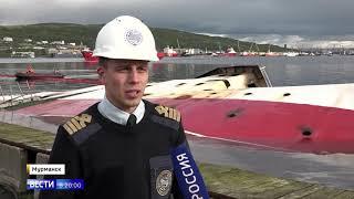 В Мурманске у причала затонуло судно: нормы вредных веществ в акватории зашкаливают. Вести в 20:00