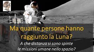 Ma quante persone hanno raggiunto la Luna? A che distanza  le missioni umane nello spazio?