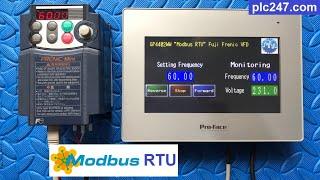 Proface HMI "Modbus RTU" Fuji Frenic VFD