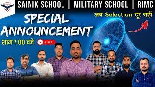 Special Announcement | Sainik School Coaching | Military School Coaching | RIMC Coaching | Online