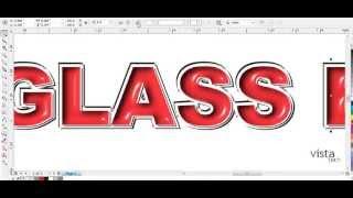 Glass Text Effect, Embossing in Corel Draw,