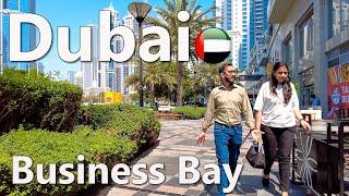 Dubai Business Bay, Burj Khalifa City Center Walk 4K 