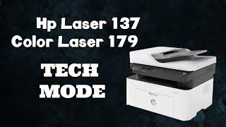 Hp 137 &  Hp color laser 179  Tech Mode - How to print reports in Force Mode - very low toner error