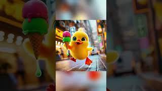 Duckling's Ice Cream Fell To The Ground, Everyone Come And Help It#funny #duck #cartoon#cute