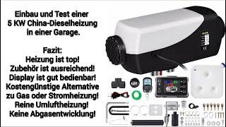 China Dieselheizung als Garagenheizung, Einbau und Test.