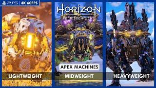 Horizon Forbidden West | PS5 | Aloy vs All Apex Machines (4K 60FPS)