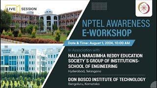 LIVE_NPTEL Awareness E-Workshop: NNRG & Don Bosco Institute Of Technology