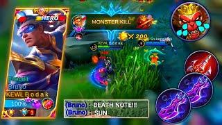 DEATH NOTE: SUN | TOP GLOBAL BRUNO BEST BUILD 2021 - Master Bodak MLBB