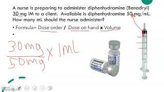 Medication calculation #1: Dose ordered over dose on hand method