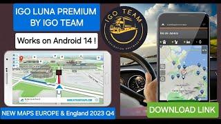 iGO LUNA GPS Navigation for Car & Bus | Europe & England 2023 Q4 | Not for Trucks | Download Link