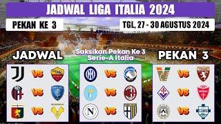 Jadwal liga italia pekan ke 3 - INTER MILAN VS ATALANTA - LAZIO VS AC MILAN - Klasemen liga italia