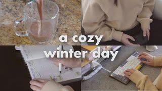 a cozy winter day - journaling, cooking, gaming