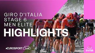 A Win To Remember!  | Giro D'Italia Stage 6 Race Highlights | Eurosport Cycling