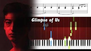 Joji - Glimpse of Us - ACCURATE Piano Tutorial + SHEETS