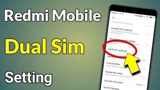 Dual Sim Settings | Redmi Dual Sim Settings | 2 Sim Card Settings | Double Sim Setting