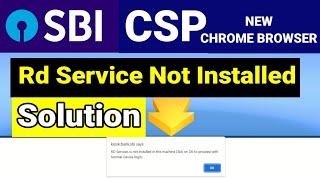 Rd Service Not Installed Solution।। New Periservice Rd problem Solution।। Sbi Csp New Update 2023