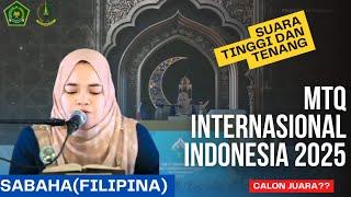 QORIAH FILIPINA (SABAHA PATO SALIK) TAMPIL GEMILANG | MTQ INTERNASIONAL INDONESIA 2025