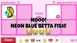 Noo! I WAS SPECTATING THEM TRADING My DREAM PET *NEW* NEON BLUE BETTA FISH FOR A NOT SO GOOD PET!